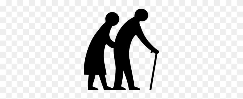 260x282 Helping Elderly Clipart - Helping Others Clipart Black And White