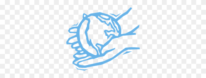 300x258 Helping Hands World Png, Clip Art For Web - Flat Earth Clipart