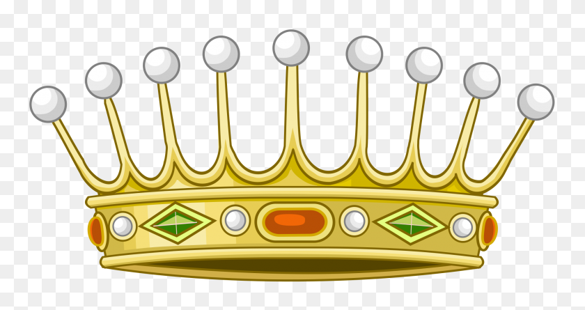 2000x988 Heraldic Crown Of Spanish Count - Crown PNG