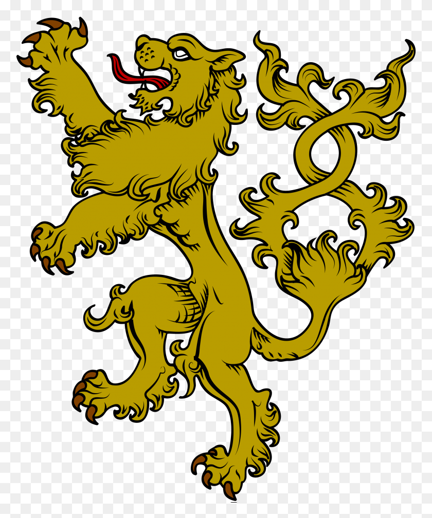 2468x3000 Heraldic Wolf Garb Board Coat Of Arms, Lion - Crest Clipart