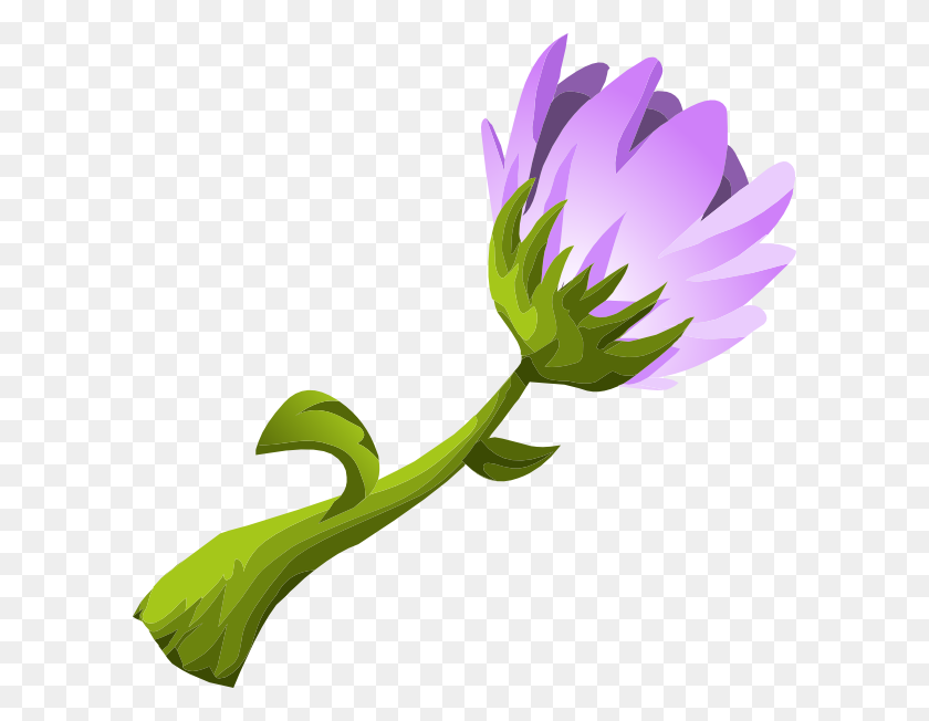 600x592 Травы Фиолетовый Цветок Png Большой Размер - Травы Png