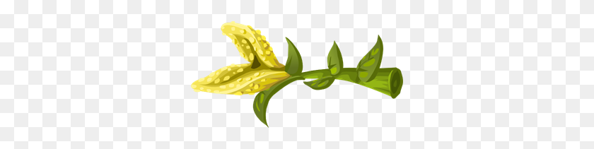 300x151 Herbs Yellow Crumb Flower Clipart Png For Web - Herbs PNG