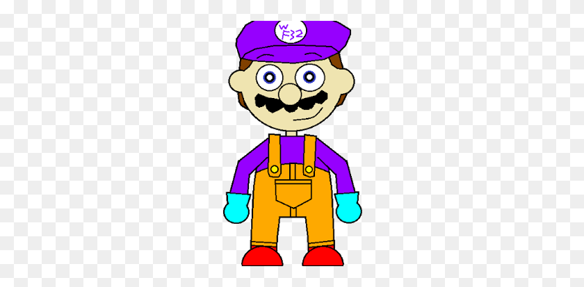265x353 Here's And Made With This - Waluigi Head PNG