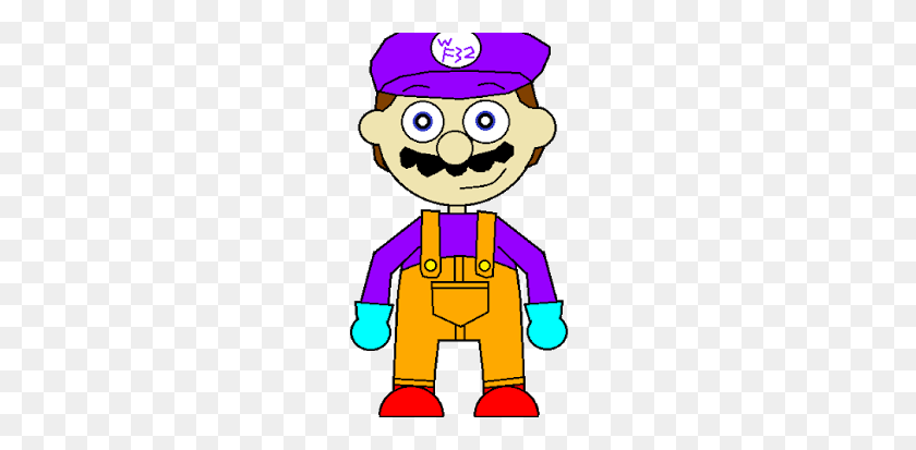 265x353 Aquí Está Y Hecho Con Esto - Cabeza De Waluigi Png