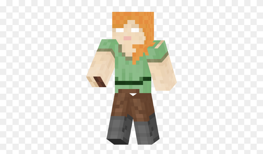Упорное и волевое тело Алекс в игре Minecraft