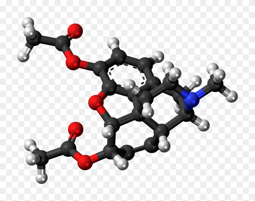 2000x1550 Heroin Molecule Ball - Heroin PNG