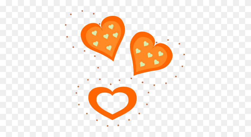 405x397 Herz Orange Clipart - Heart Pizza Clipart