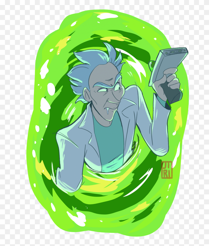 1280x1522 He's Thinkin With Portals Rickampmorty Silly Things - Rick And Morty Portal PNG