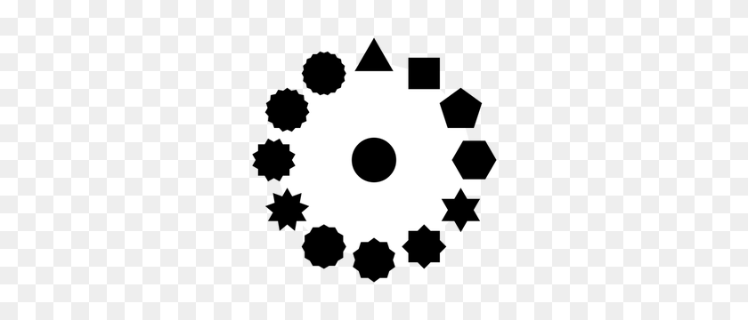 300x300 Hexagon Clip Art Free - Snowflake Clipart Background