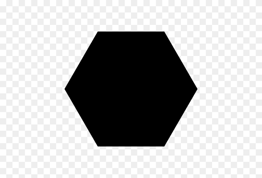 512x512 Hexagon Shape Silhouette - Hexagon PNG