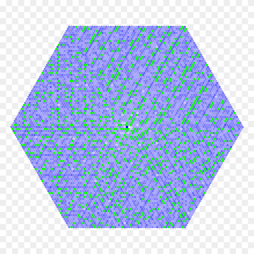 2000x2000 Hexgrid Prime Number Sprial - Hex Grid PNG