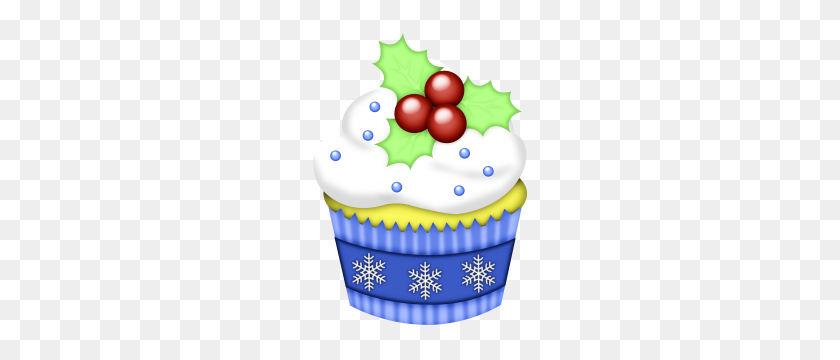 222x300 Hh Cupcake Clipart Christmas, Cupcakes - Cupcake With Candle Clipart