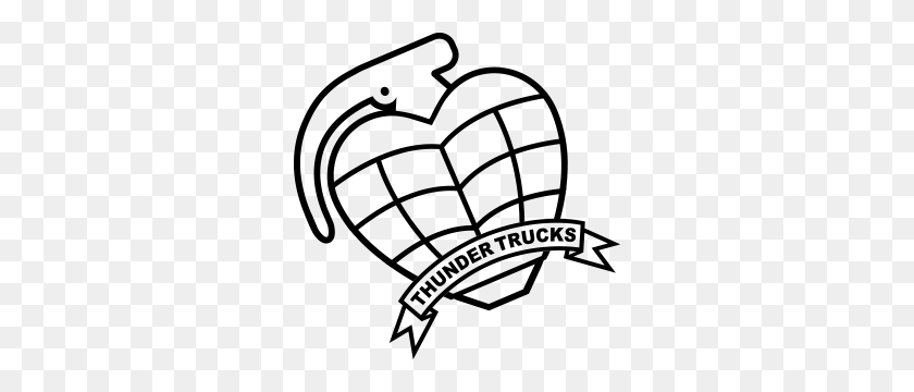 300x300 Hi Hollow Team Matte Thunder Trucks Titus - Thunder Logo PNG