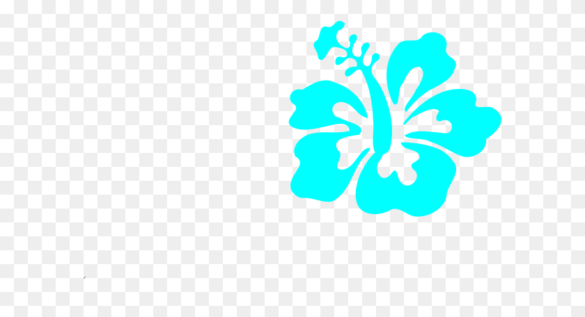 600x396 Hibiscus Flower Blue Aqua Clip Art - Hawaiian Islands Clip Art