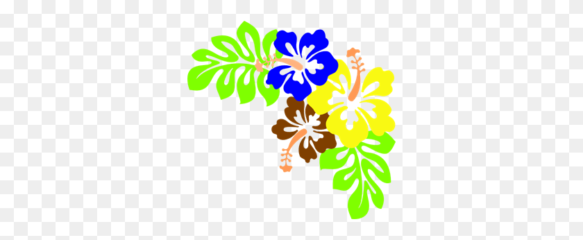 300x286 Hibiscus Hawaii Flower Png Clip Arts For Web - Hawaiian Flower PNG