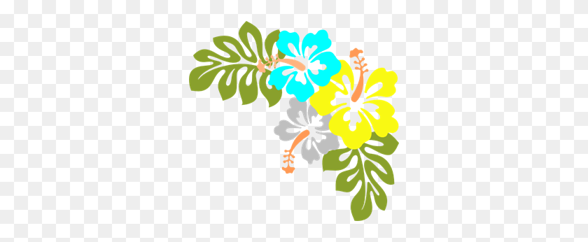 300x286 Hibiscus Hawaii Flower Png Clip Arts For Web - Hibiscus Flower PNG
