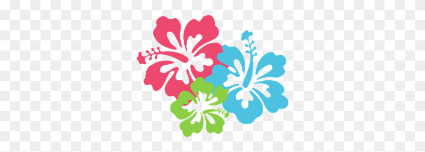 300x241 Hibiscus Pinkbluegreen Png Clip Arts For Web - Hibiscus PNG
