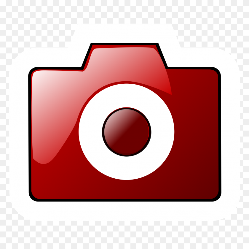 2000x2000 High Contrast Camera Photo Red - Red Camera PNG
