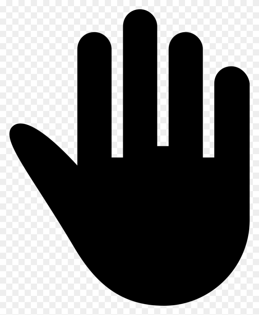 794x980 High Five Black Hand Silhouette Png Icon Free Download - High Five PNG
