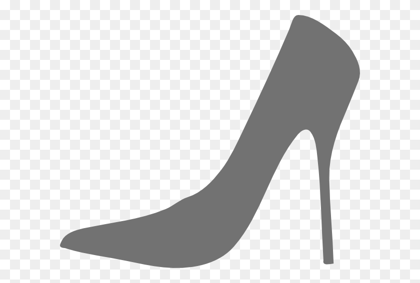 600x507 High Heel Gray Png Large Size - High Heels PNG
