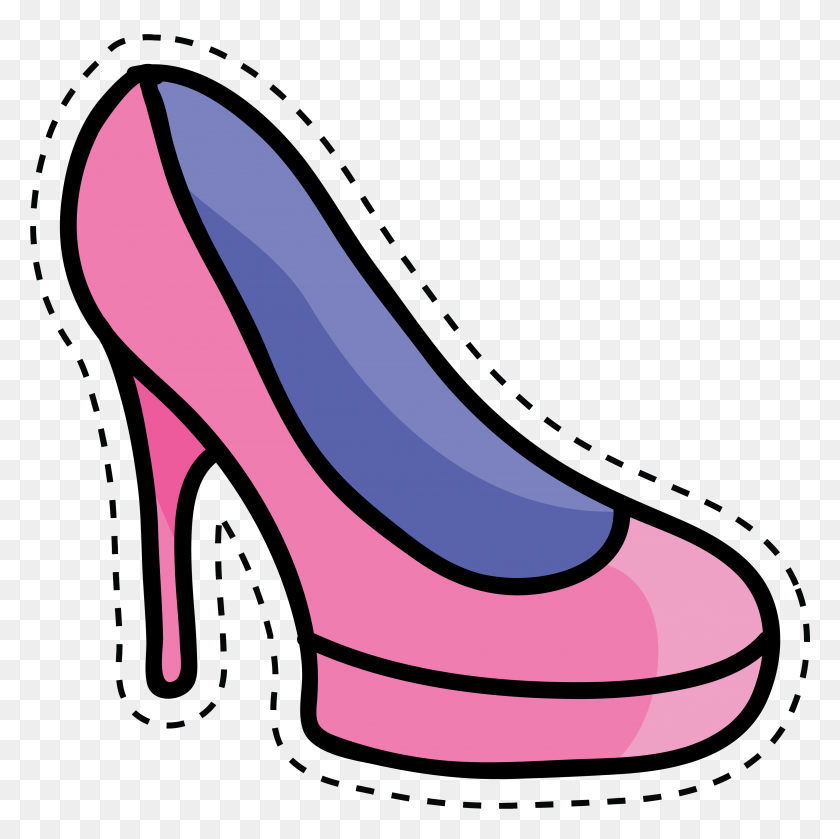 3372x3369 High Heeled Footwear Shoe Cartoon Clip Art - High Heel Clipart