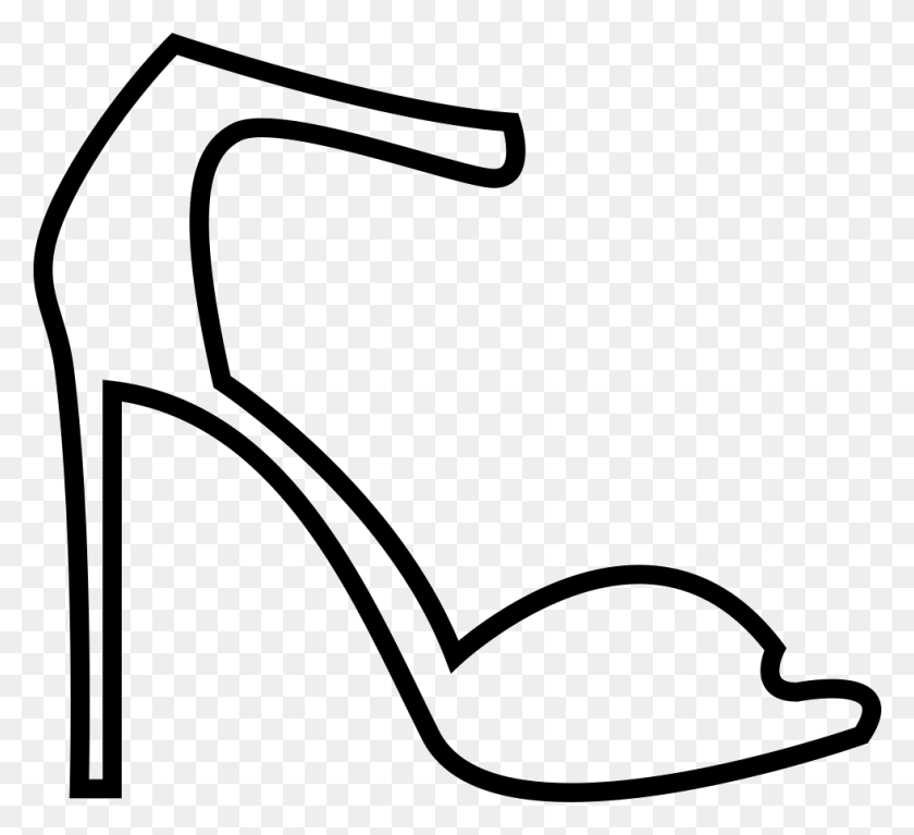 981x890 High Heeled Shoe Clip Art - High Heel Shoe Clipart