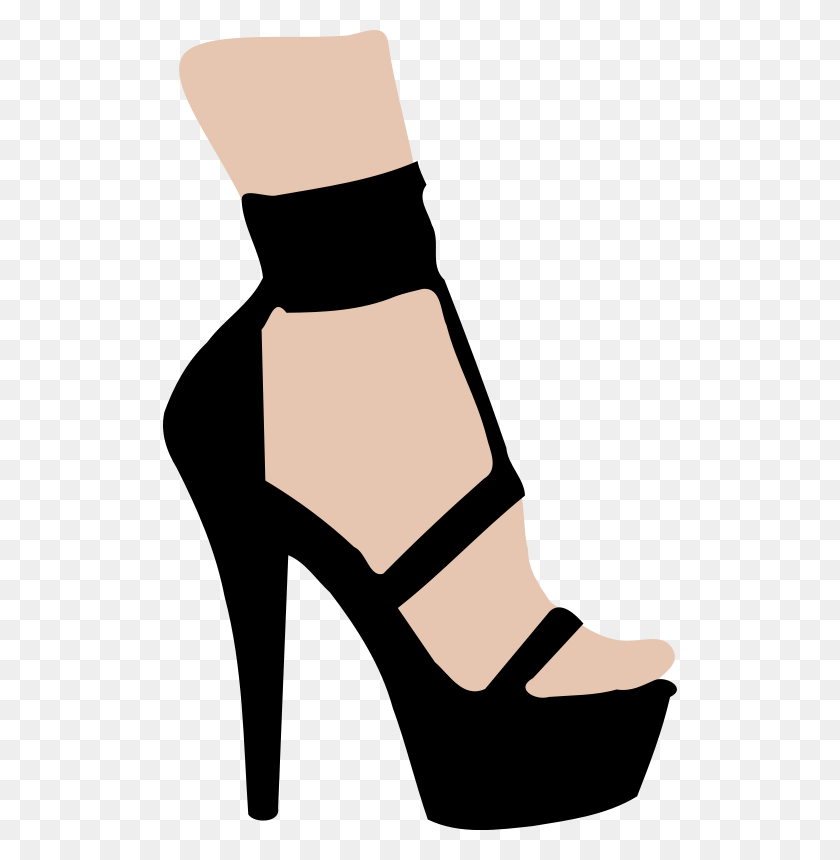 514x800 High Heeled Shoe Free Vector - Shoe Store Clipart