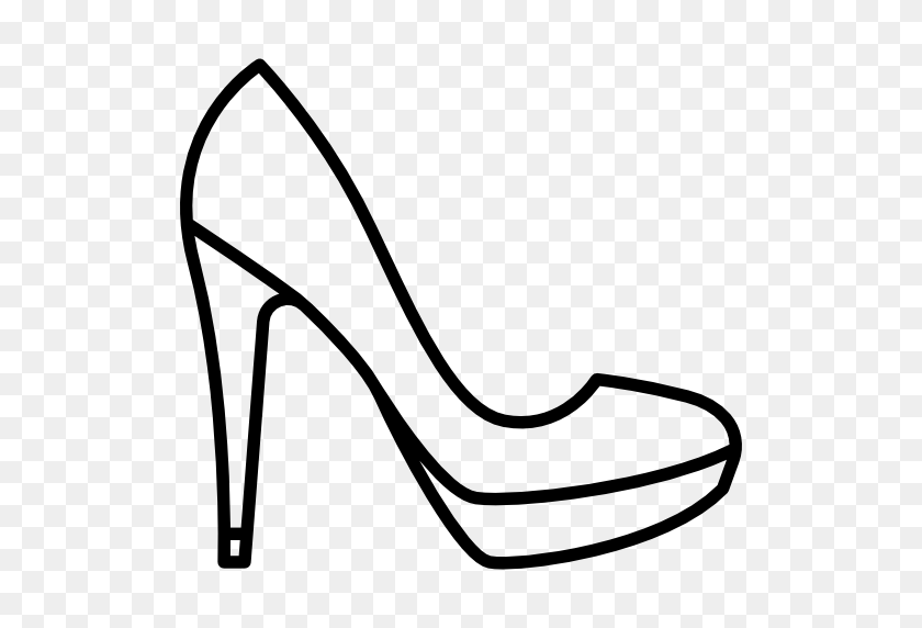 512x512 High Heeled Shoe Stiletto Heel Clothing Footwear Clip Art - High Heel Clipart