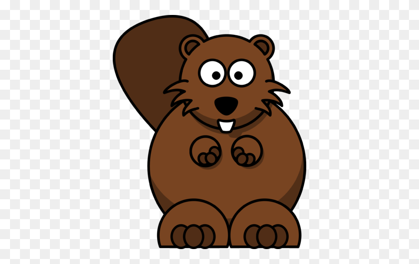 388x470 High Quality Guaranteed,create A Gift With Cute Cartoon Beaver - Nocturnal Animals Clipart