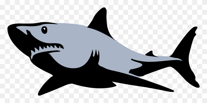 1331x614 Imágenes Prediseñadas De Alta Resolución Jack's Party Silhouette, Shark - Shark Head Clipart