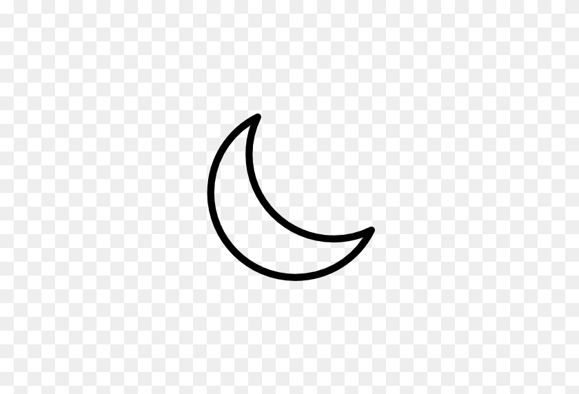 512x512 High Resolution Crescent Moon Png Icon - Moon Icon PNG