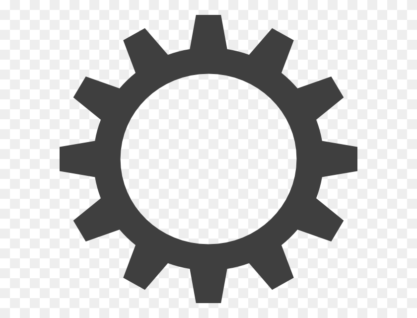 600x580 High Resolution Gear Clip Art - Gears Border Clipart