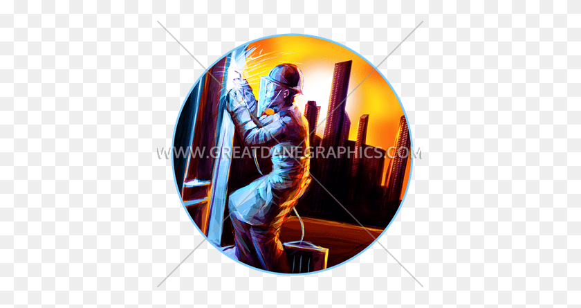 385x385 High Rise Welder Production Ready Artwork For T Shirt Printing - Welder PNG