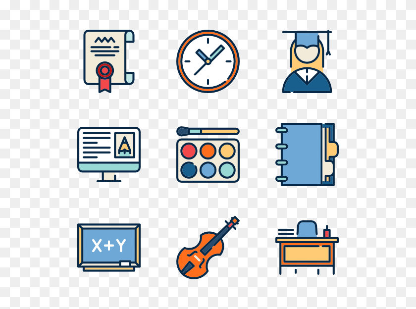 600x564 High School Collection Premium Icons - School PNG