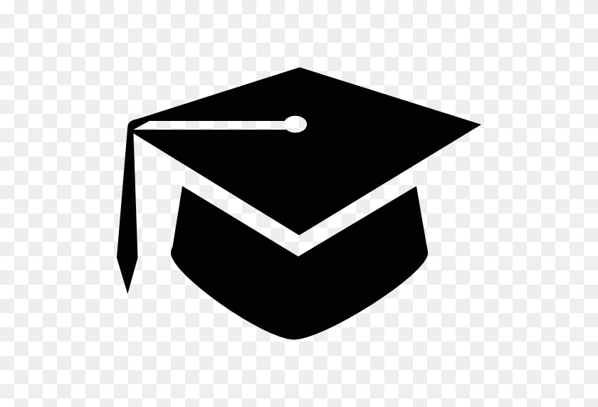512x512 La Escuela Secundaria, Gorro De Graduación, Social, Birrete, Icono De Sombrero De Graduación - Sombrero De Graduación Png