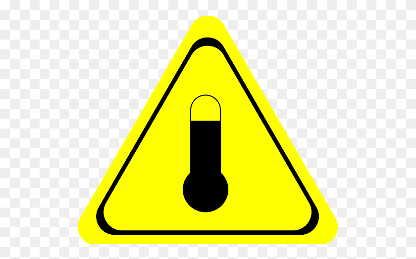 525x464 High Temperature Warning Symbol - Warning Symbol PNG