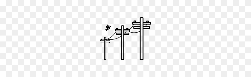 200x200 High Voltage Power Lines Icons Noun Project - Power Lines PNG