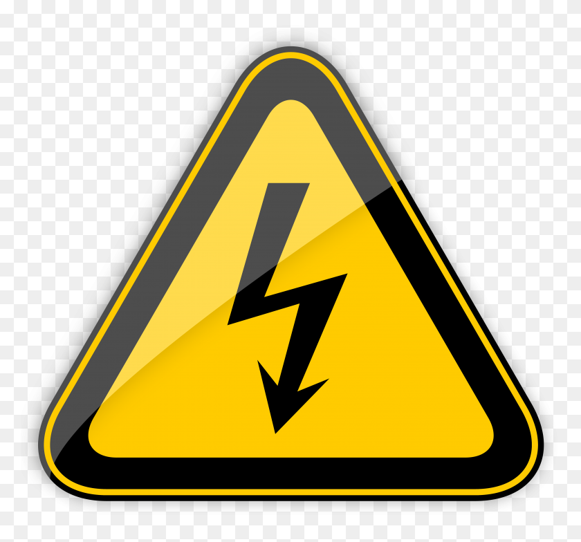 5000x4644 High Voltage Warning Sign Png Clipart - Warning Sign Clipart