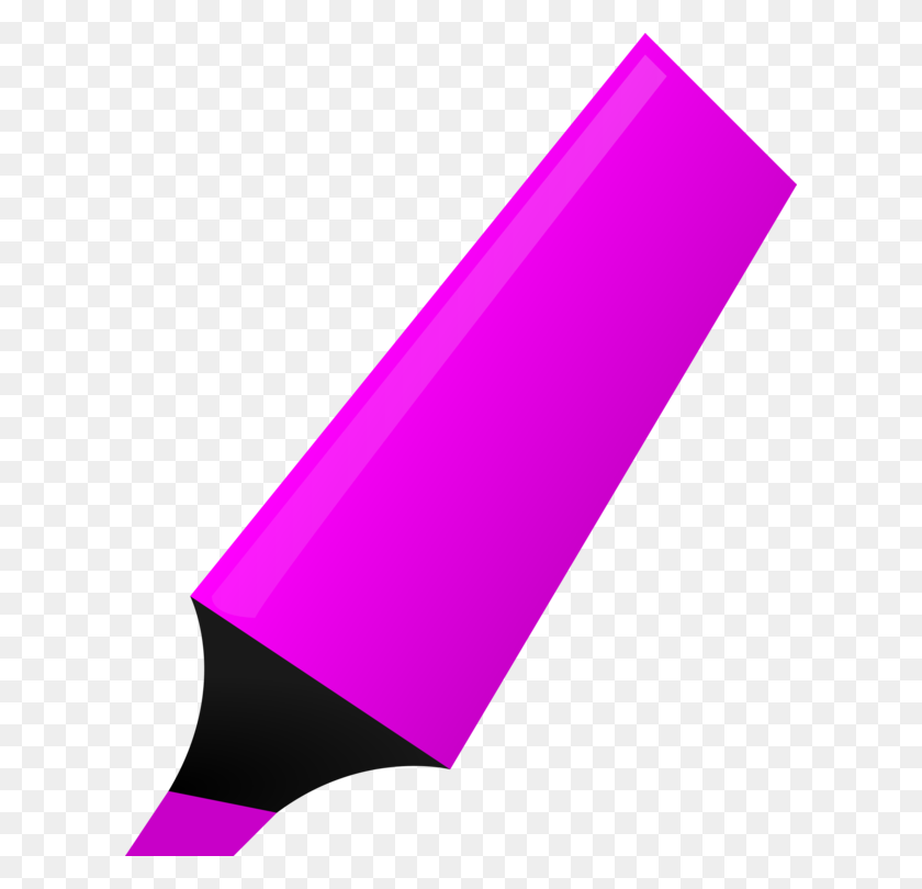 612x750 Highlighter Marker Pen Pens Computer Icons Pencil - Pink Crayon Clipart