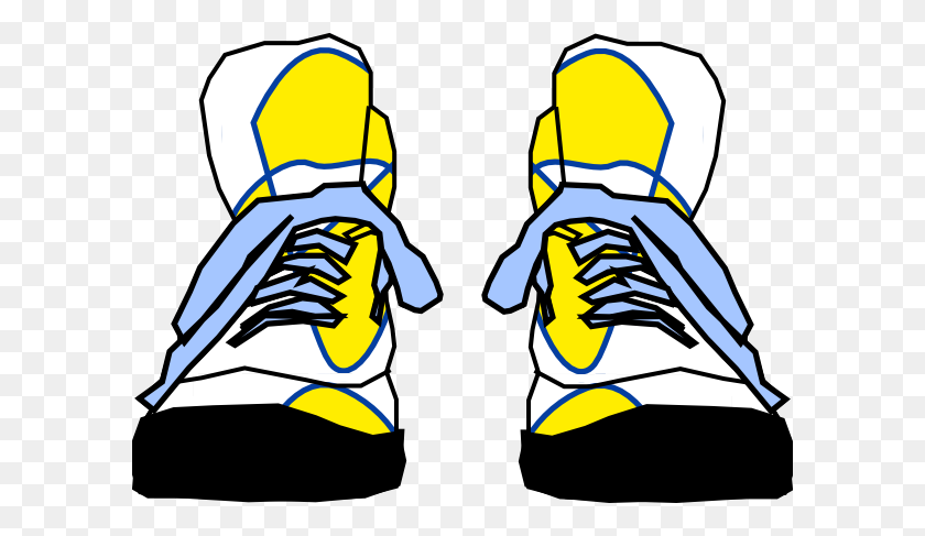 600x427 Hightop Sneakers Png, Clip Art For Web - Old Shoes Clipart