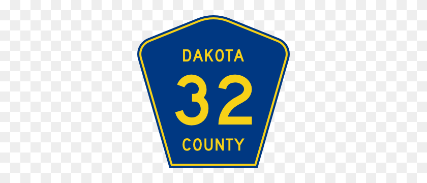 300x300 Highway Sign Dakota County Route Clip Art Free Vector - Route Clipart