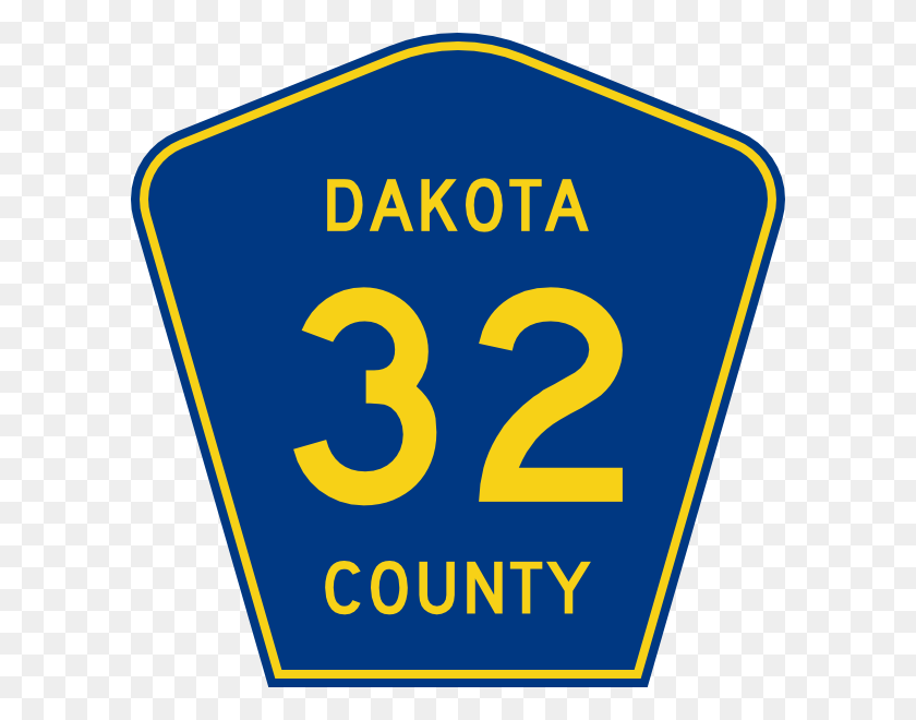 600x600 Highway Sign Dakota County Route Clip Art Free Vector - Highway Clipart