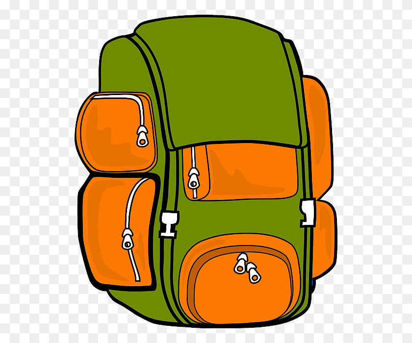 536x640 Hiking Backpacking Clip Art - Camping Backpack Clipart