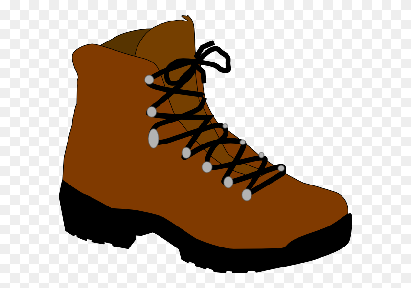 600x530 Hiking Boot Clip Art Free Vector - Football Lace Clipart