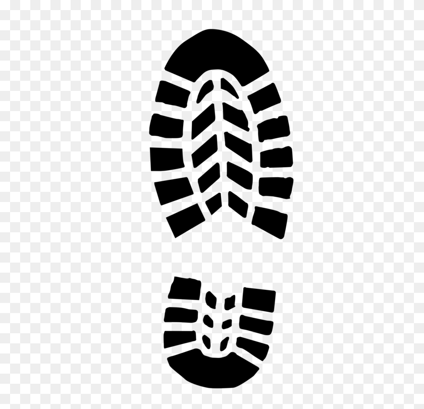 506x750 Hiking Boot Shoe Footprint Printing - Shoe Print Clipart