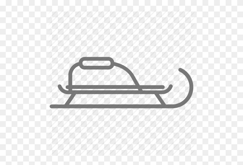 512x512 Hill, Ice, Sled, Snow, Toboggan Icon - Pile Of Snow PNG