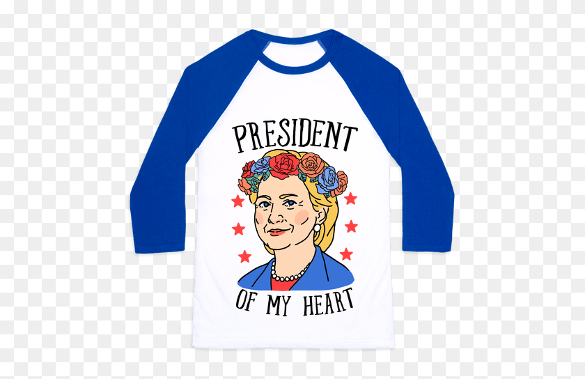 484x484 Hillary Clinton Para El Presidente Camisetas De Béisbol Lookhuman - Hillary Clinton Png