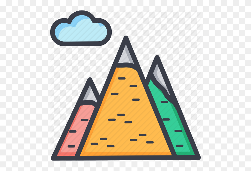 512x512 Hills, Mountains, Nature, Snowy Mountains, Triangle Shape Icon - Snowy Mountain Clipart