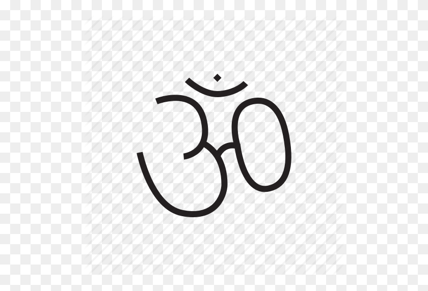 512x512 Hindu, Hinduism, Om, Religion, Religious Symbol, Symbol Icon - Om Symbol PNG
