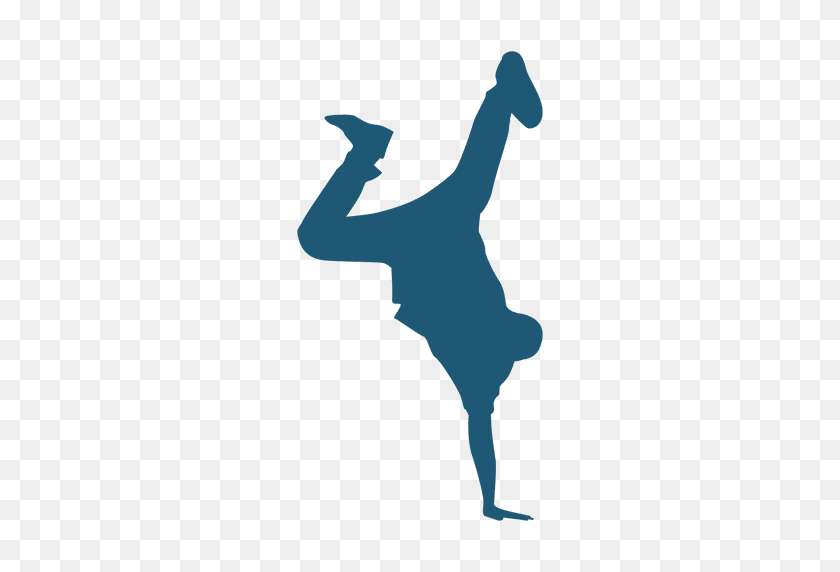512x512 Hip Hop Dancer Man Handstand Silhouette - Hip Hop PNG